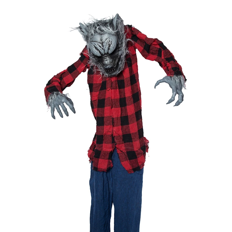 standing werewolf halloween lawn spike decoration 5ft