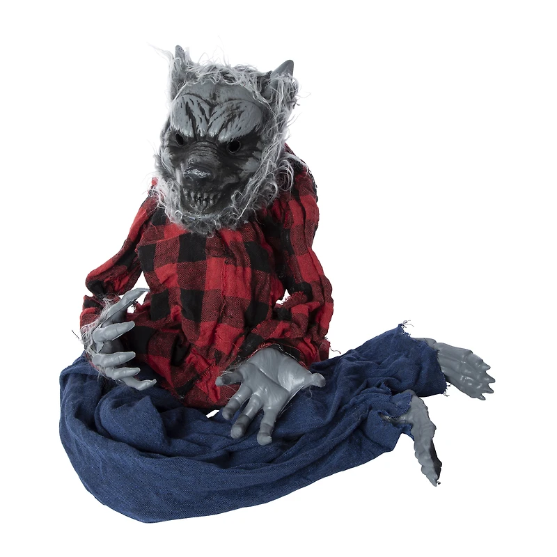 standing werewolf halloween lawn spike decoration 5ft