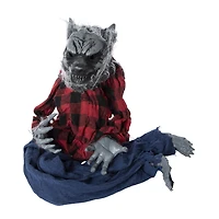 standing werewolf halloween lawn spike decoration 5ft