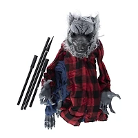 standing werewolf halloween lawn spike decoration 5ft