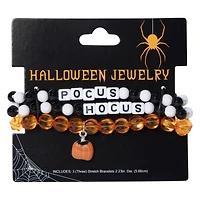 halloween bead bracelets 3-piece set