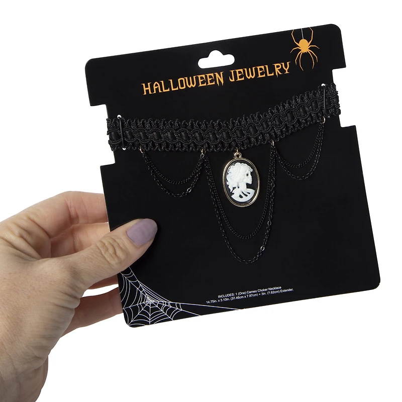 halloween silhouette necklace