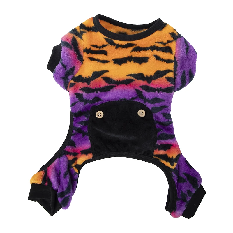 pumpkin halloween plush pet pajamas