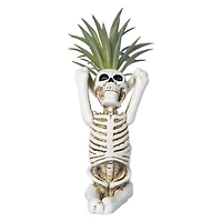 yoga skeleton faux succulent decoration