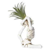 yoga skeleton faux succulent decoration