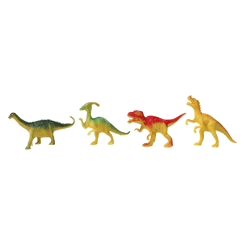 dino transporter truck with 4 dinosaur figures