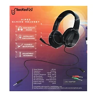 unlocked lvl™ metallic wired gaming headset with mic