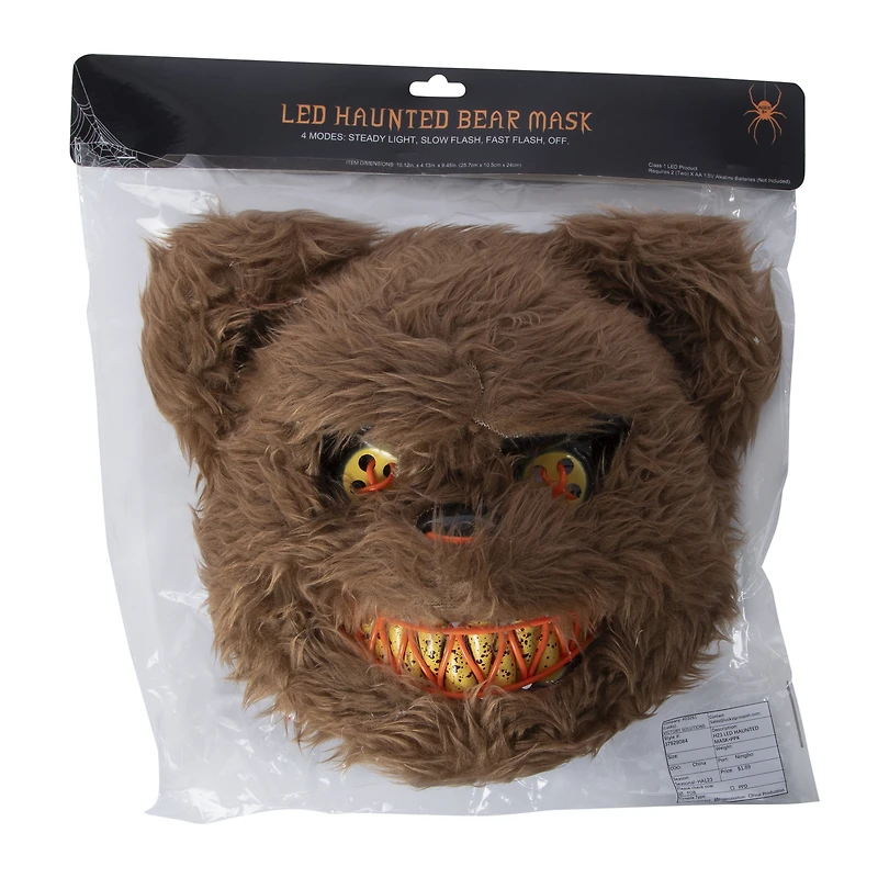 halloween LED haunted bear mask