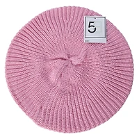 ribbed knit beret hat