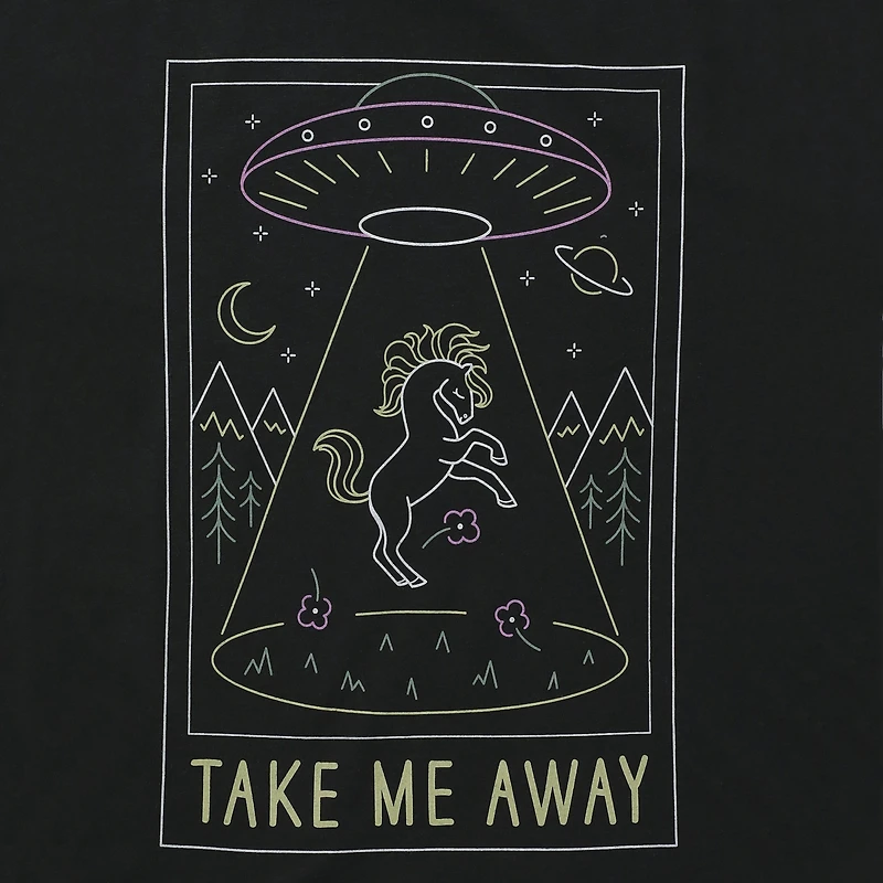 juniors aliens ‘take me away’ graphic tee