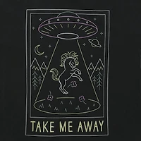juniors aliens ‘take me away’ graphic tee