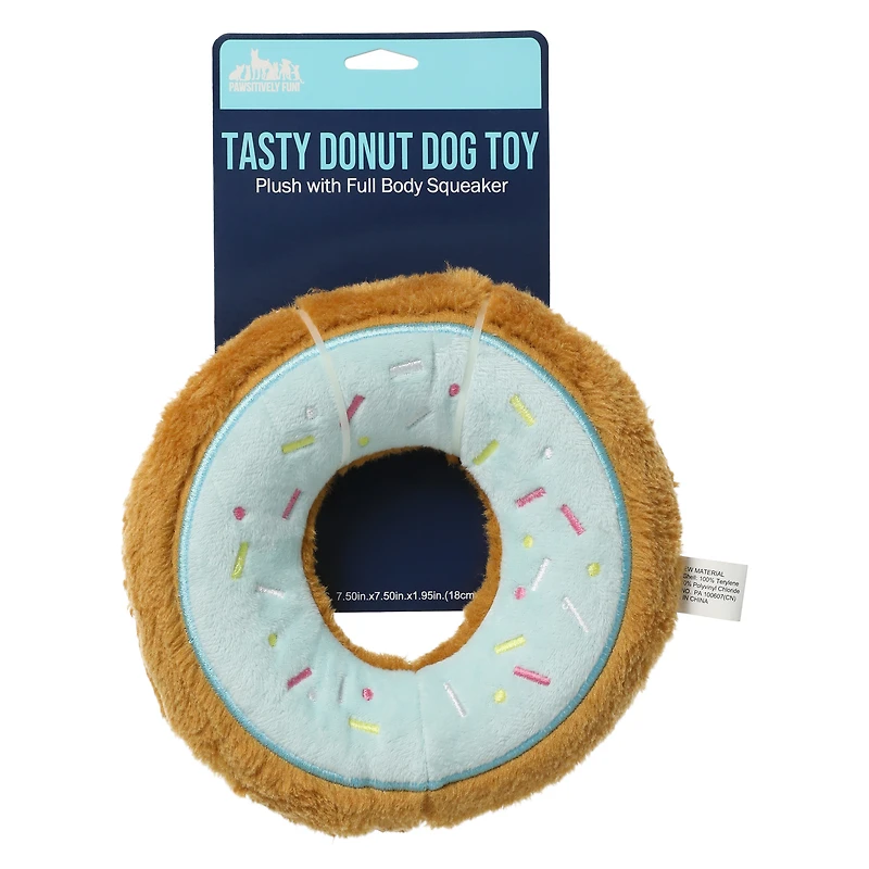 spot® fun food squeaker donut dog toy