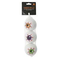 halloween eyeball tennis ball dog toys 3-count