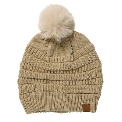 pom sweater knit beanie