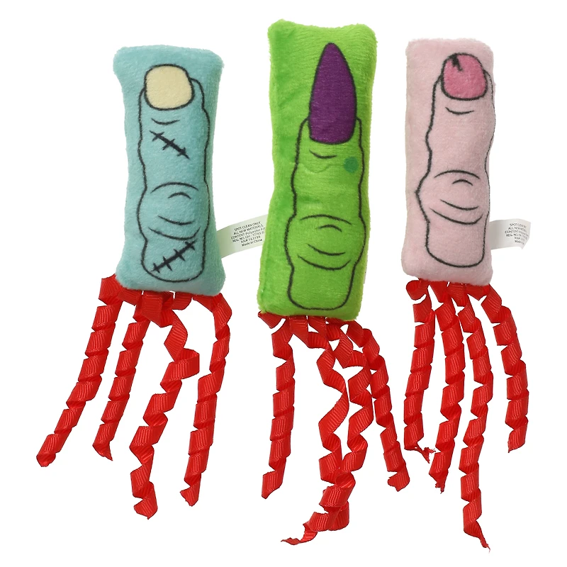 zombie fingers cat toy with catnip 3-pack
