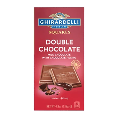 ghiradelli® double chocolate squares candy bar 4.8oz
