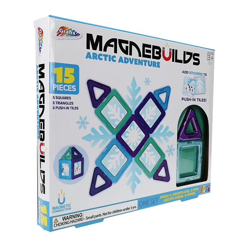 Grafix® Magnebuilds Magnetic Building Blocks 15-Piece Set