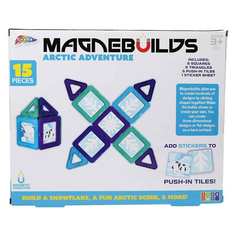 Grafix® Magnebuilds Magnetic Building Blocks 15-Piece Set