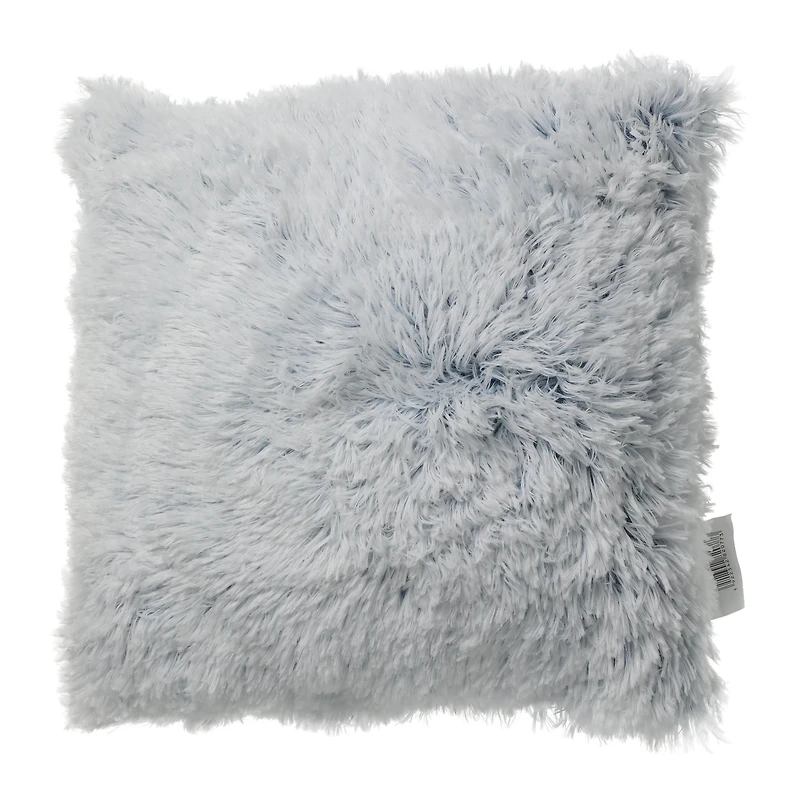 dip-dye plush faux fur throw pillow 16in