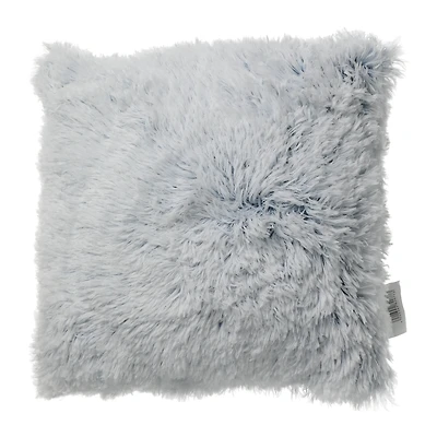 dip-dye plush faux fur throw pillow 16in
