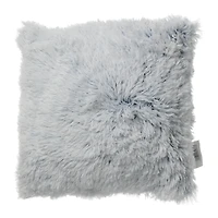 dip-dye plush faux fur throw pillow 16in
