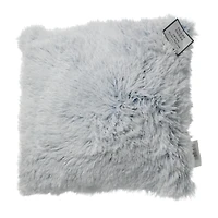 dip-dye plush faux fur throw pillow 16in