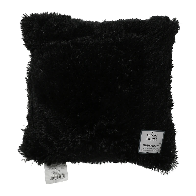faux fur pillow 16in