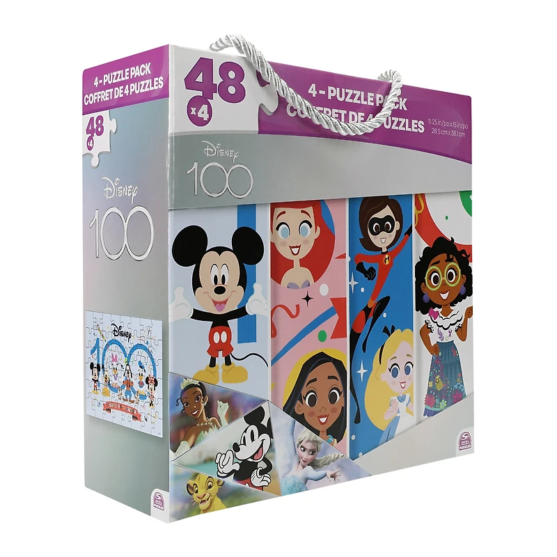 Disney 100 48-piece puzzles 4-count