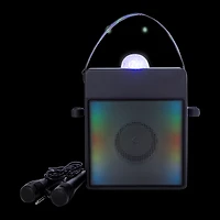 LED bluetooth® wireless karaoke speaker with 2 microphones