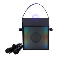 LED bluetooth® wireless karaoke speaker with 2 microphones