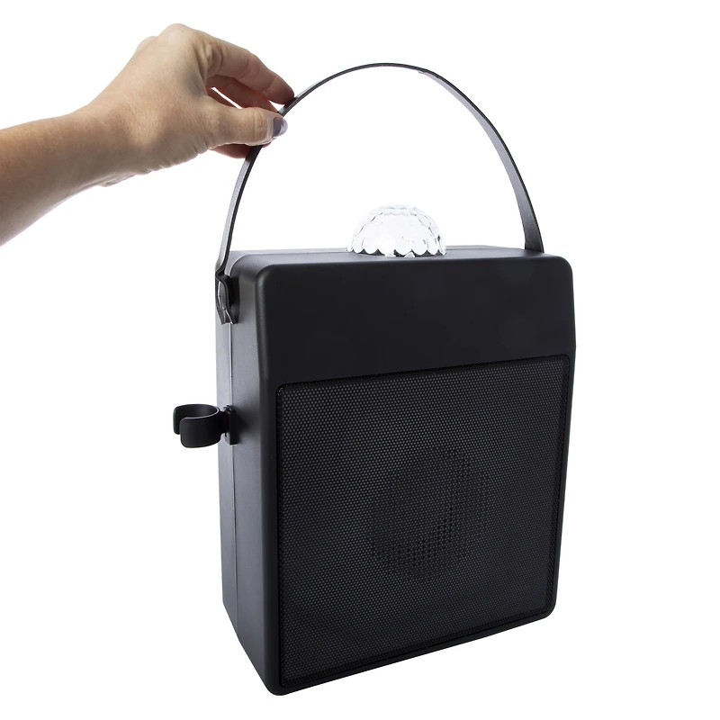 LED bluetooth® wireless karaoke speaker with 2 microphones