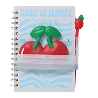 scented squish journal & pen set 6in x 8.3in