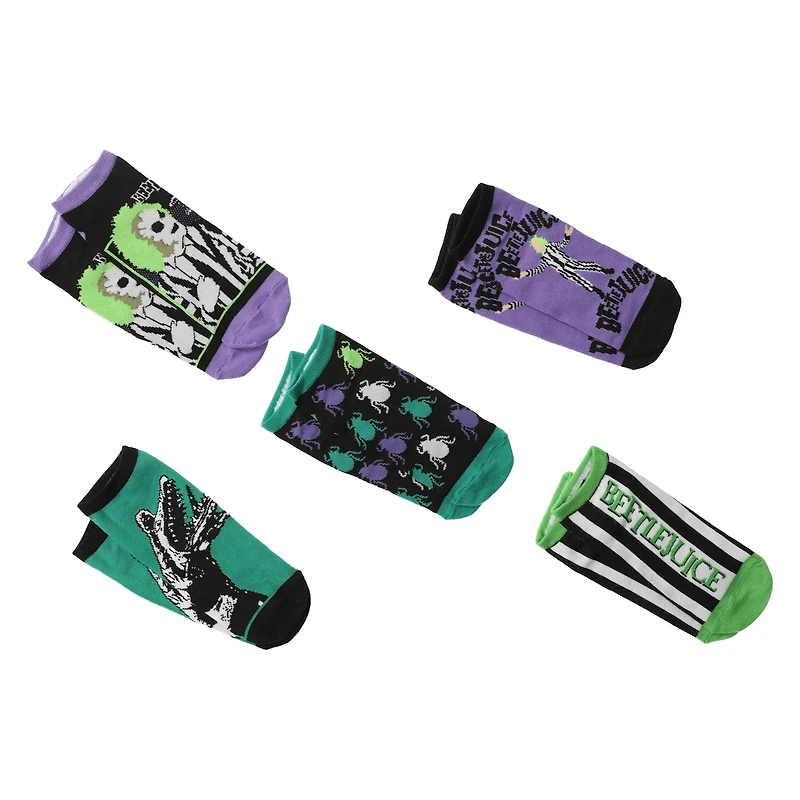 beetlejuice™ ladies low-cut socks 5-pack