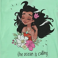 juniors Moana 'the ocean is calling' graphic tee
