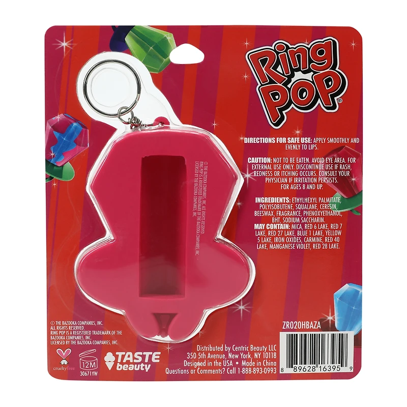 ring pop® flavored lip balm & keychain