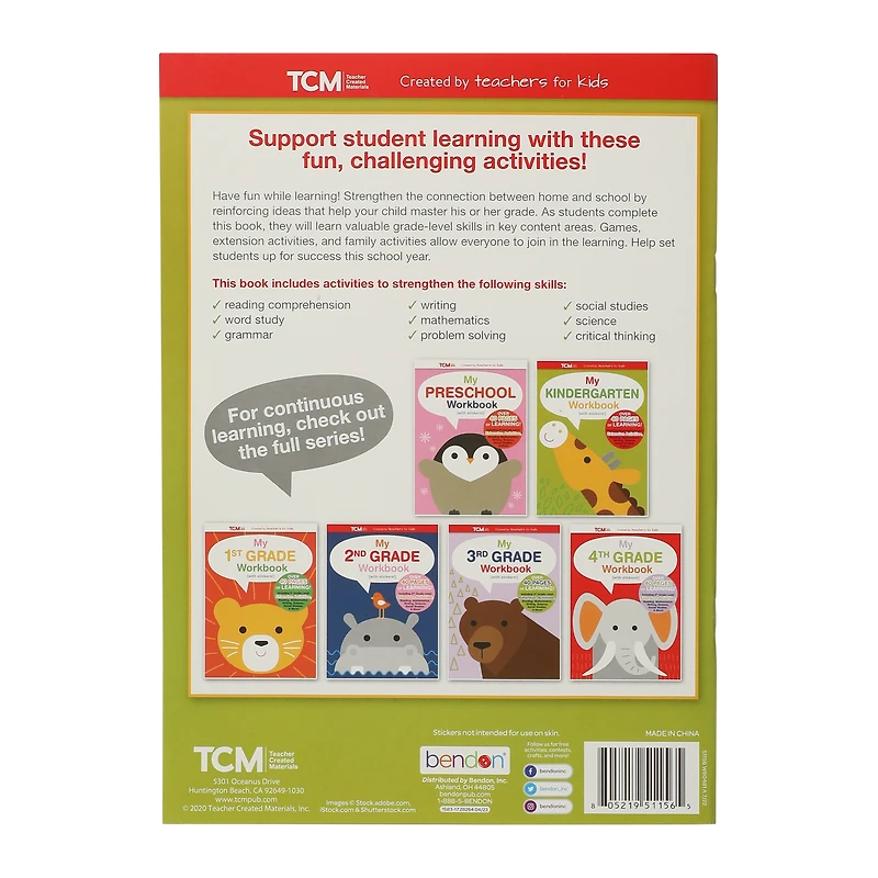 TCM 'my kindergarten workbook' with stickers