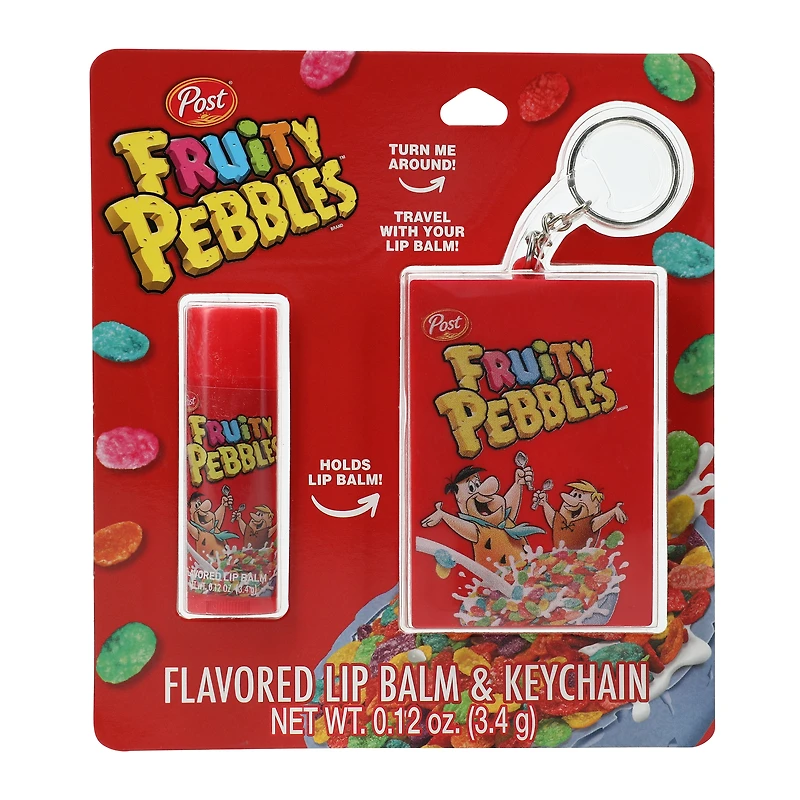 fruity pebbles™ flavored lip balm & keychain