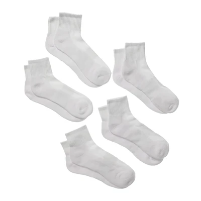 Series-8 Fitness™ Mens Quarter Crew Performance Socks 5-Pack