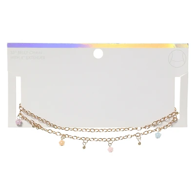 beaded belly chain 33in