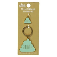 pet collar charm & keychain set