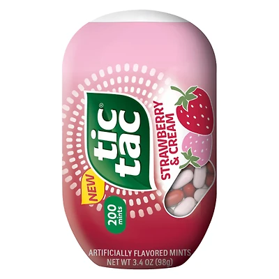 tic tac® strawberry & cream bottle 3.4oz