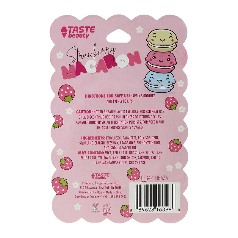 taste beauty® flavored kawaii macaron lip balm 0.28oz