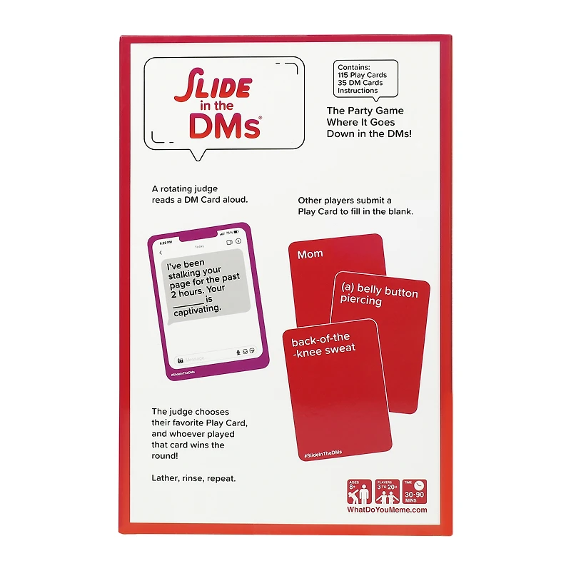 slide in the DMs® card game