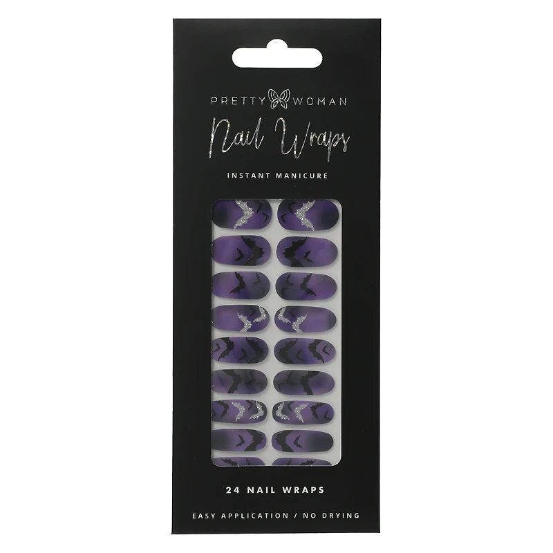 halloween nail wraps 24-piece set