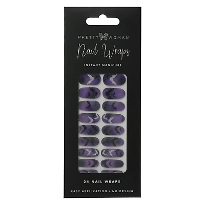 halloween nail wraps 24-piece set