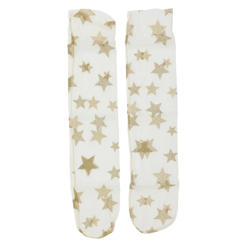 ladies glitter star sheer socks