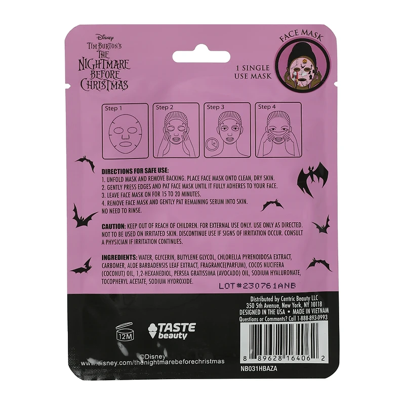 Disney Tim Burton's The Nightmare Before Christmas scented face mask