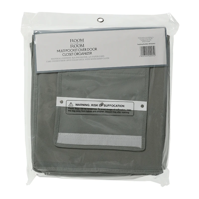 multi-pocket hanging closet organizer 11.8in x 46.5in