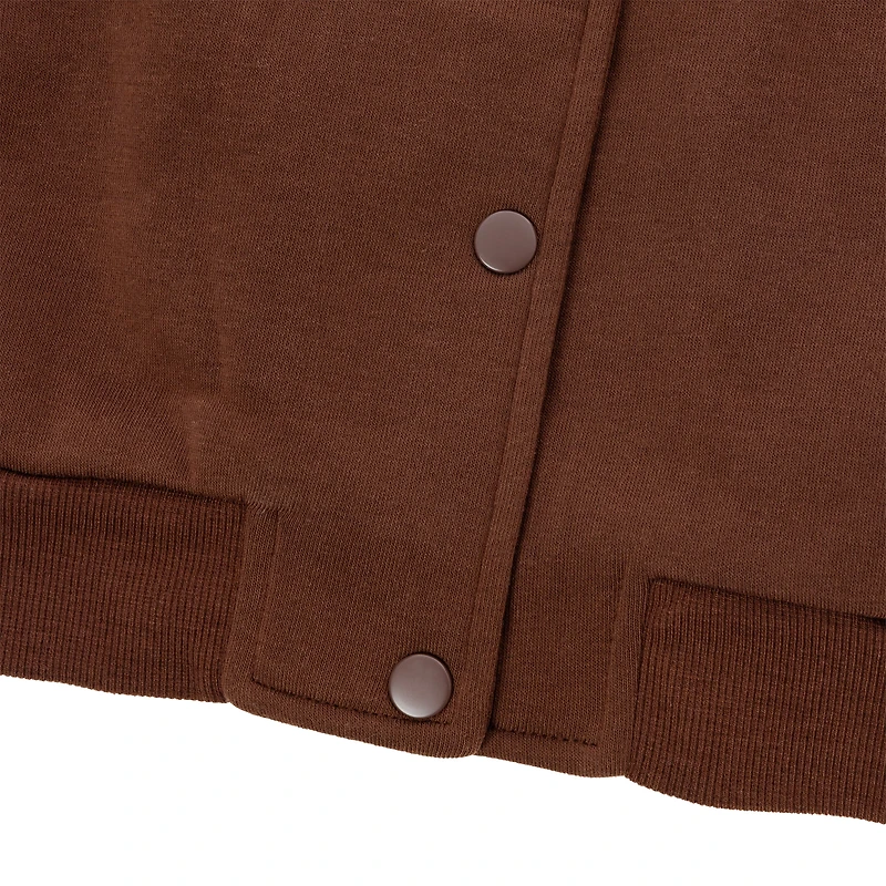 brown bomber varsity jacket