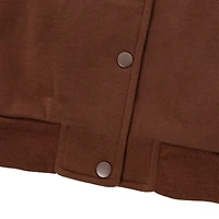 brown bomber varsity jacket